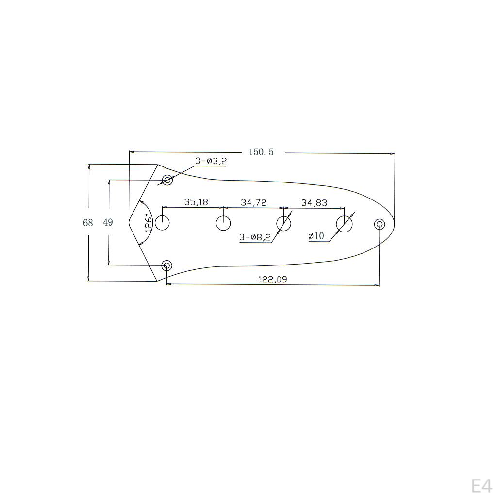 3 Band Control Circuit Plate for JB Bass Musical Instrument Parts