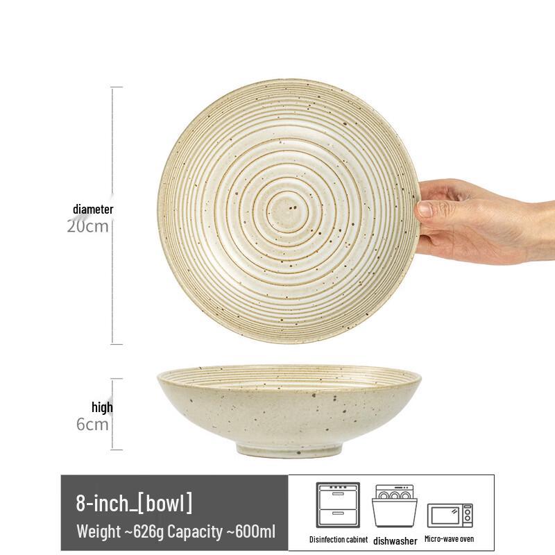 

OLOEY Portable Bone China Bowl with Lanyard, 8-inch