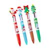 Christmas Multicolor Ballpoint Pen Nice Writing Experience Eye-catching Design Pen Suitable for Student Prize Gift
