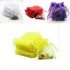 Elegante und transparente 10 Stück Kordelzug-Organzabeutel für Hochzeitsfeier-Gastgeschenke und Geschenke