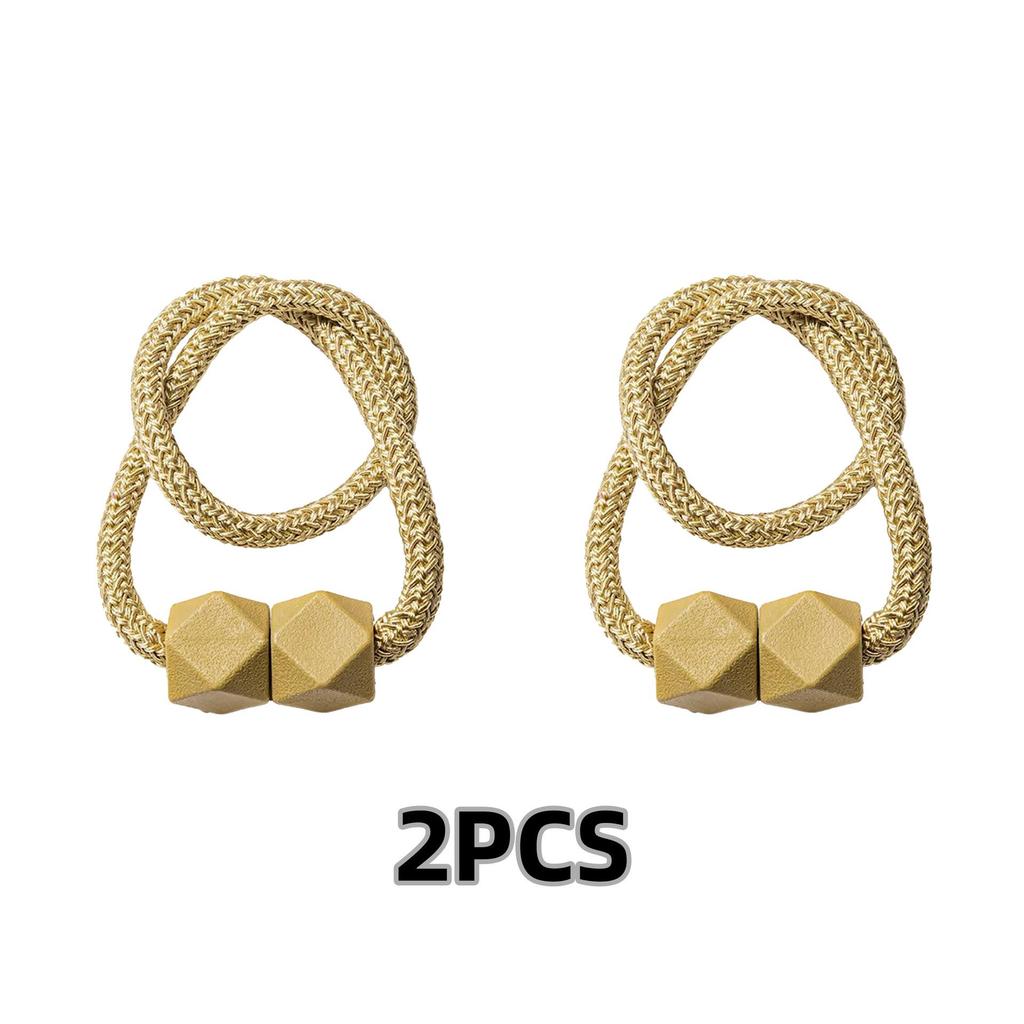 Magnetic Cube Curtain Tiebacks - No-Drill Decorative Ropes