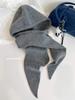 Korean Style Knit Hat & Scarf with Ear Protection - Women's Winter Balaclava
