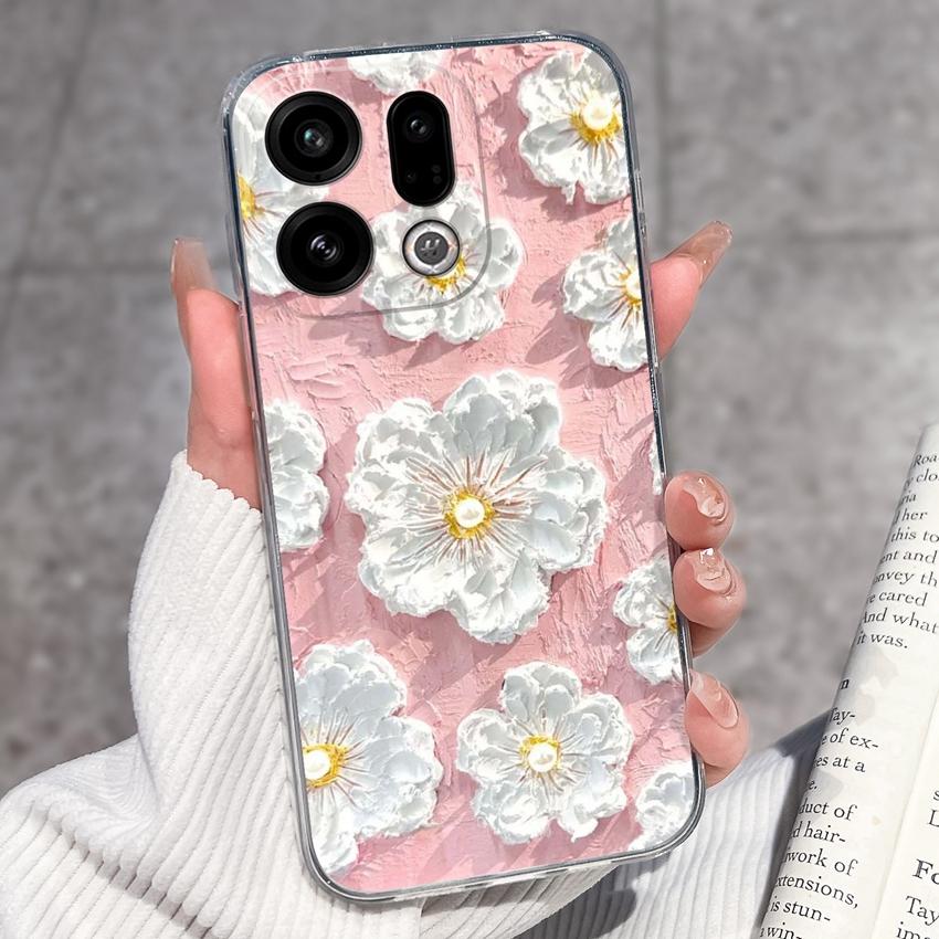 Suitable For Oppo Find X9 X7 X5 Pro X3 X2 Reno11 12 Pro Phone Cover Cute Panda Rabbit Pattern Transparent TPU Dustproof Protective Case For Oppo Shell