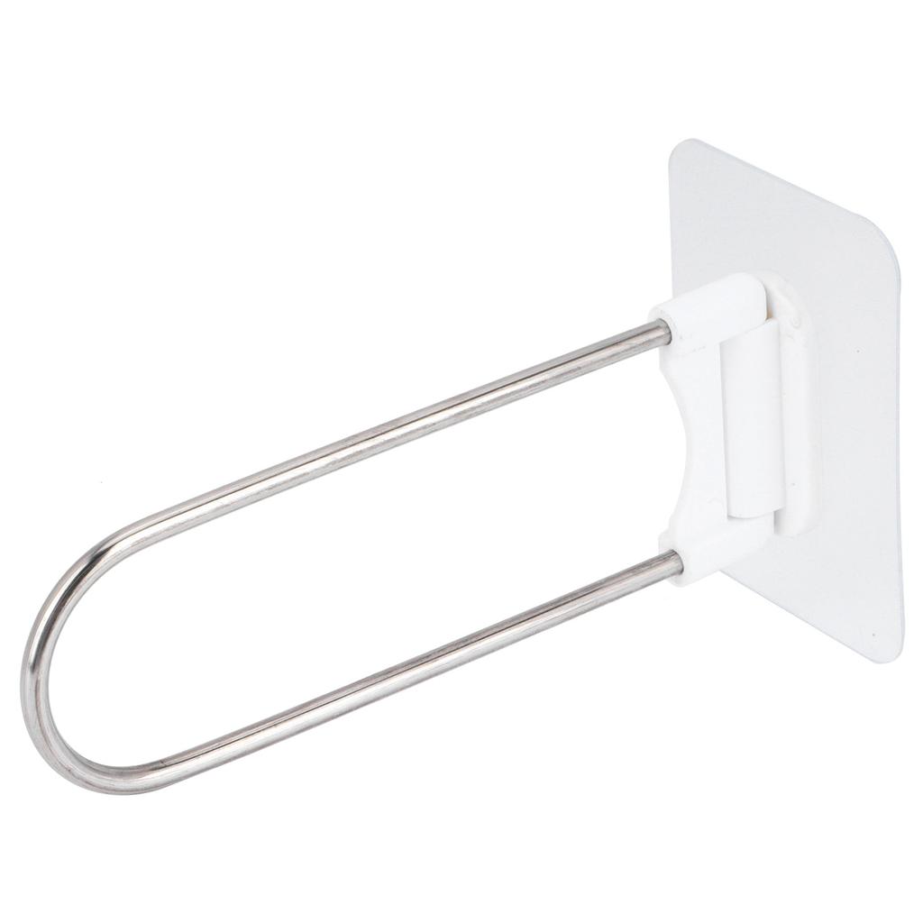 Clothes Hanger Organizer Stainless Steel UShape Wall Storage Rack for Bathroom Balcony White