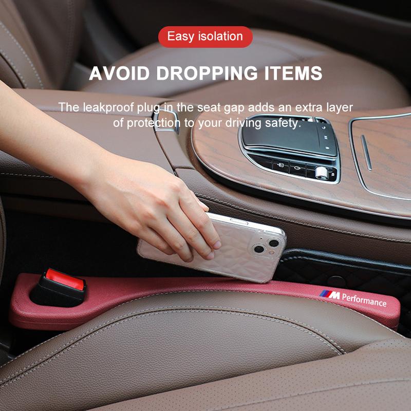 M LOGO Car Seat Gap Filler Side Seam Plug Strip Leak-proof Filling Strip For BMW X7 X3 X4 X5 X6 3 4 5 6 7 Series Z4 M M3 M5 M6 E38 E39 E46 E53 E60 E61