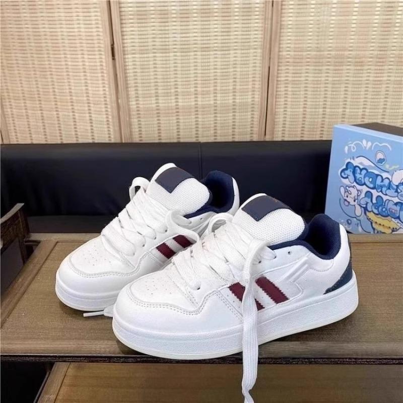 Niche Design Thick Tongue Bread Shoes Board Shoes Female Students Versatile Casual White Shoes Children
