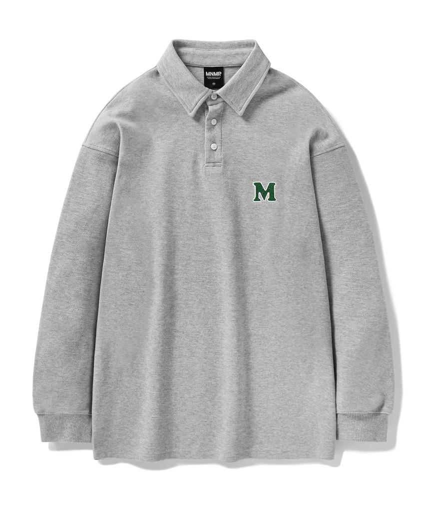 MINIMALPROJECT M Logo Oversized Collared T-Shirt Mkt100 [Gray]