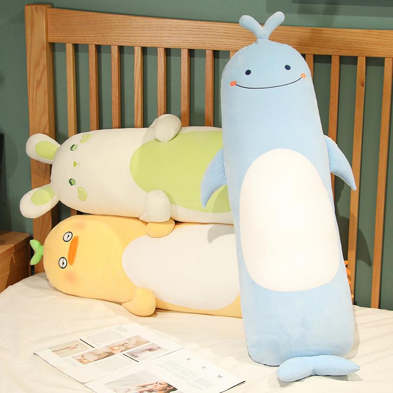 90Cm Cartoon Animal Rabbit Bear Duck Chick Plush Toys Stuffed Soft Long Sleep Pillow Doll Cushion Gift
