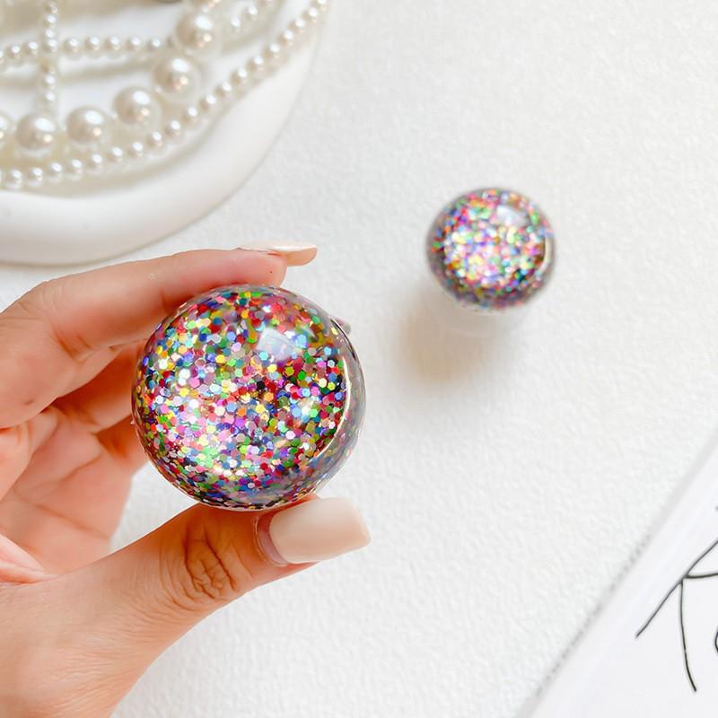 Colorful Sequin Crystal Ball Phone Airbag Holder Korean Ins Female Back Sticker Stable Desktop Portable Niche