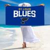 St. Louis Blues Aufdruck Strandtuch, Großes Weiches Schnelltrocknendes Handtuch für Strand Camping Schwimmen