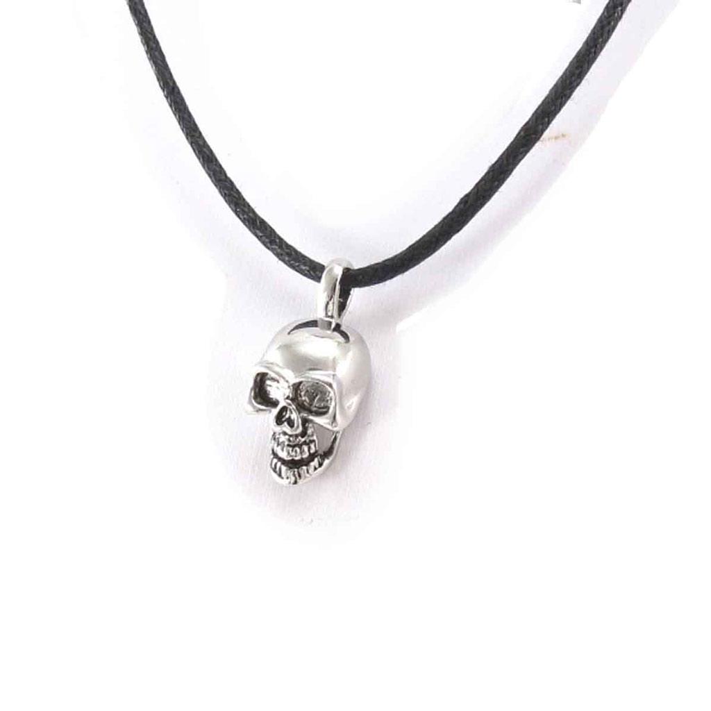 Les Trésors De Lily [J8066] - Aged Silver 'Skull' Designer Necklace