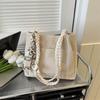 New Trendy Woven Shoulder Women's Bag Winter Fashion Straw Leisure Tote Bag Handbag