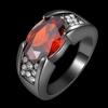 Noble Exquisite Workmanship Women Ring Inlaid Faux Gem Rhinestone Wedding Band Jewelry Accessory