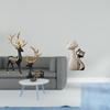 Reindeer Elk Resin Sculpture And Cat Ceramic Figurine Collection for Cabinet Tabletop Fireplace