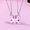 Electroplate Best Friend Magnetic Necklace Zinc Zinc Alloy Magnet Necklace Cartoon Pendant Necklace  Couple