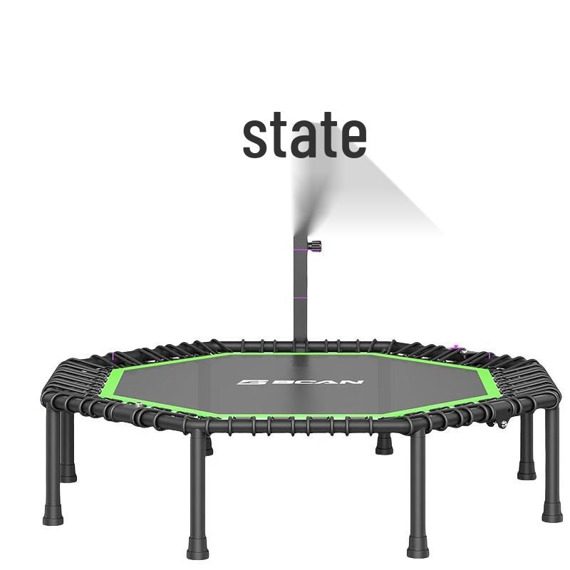 WEZHO 50-inch Kids Indoor Fitness Trampoline with Handrail