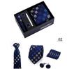 Men's 4-Piece Tie Gift Set for Business, Wedding, and Formal Wear.