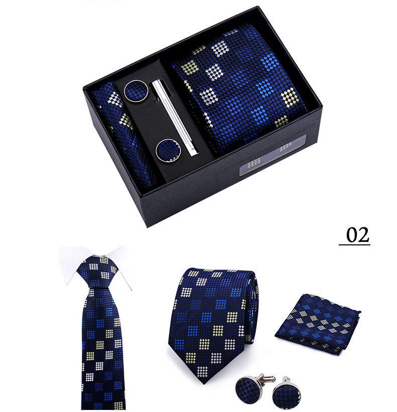 Men's 4-Piece Tie Gift Set for Business, Wedding, and Formal Wear.