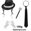 Michael Jackson Cosplay Requisite MJ Hut mit Perücke Handschuh Brillen Set Fans Performance Kostüm Geburtstag Tanz Geschenke Halloween Cosplay