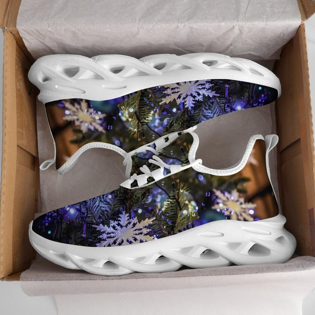 Christmas element blade bottom breathable sneakers men's outdoor Christmas day running shoes men's