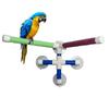 Saugnäpfe Haustier Vögel Papageien Baden Dusche Stehplattform Stange Doppelter Klebestift Krallen Schleifhalter Station Interessante Sitzstangen