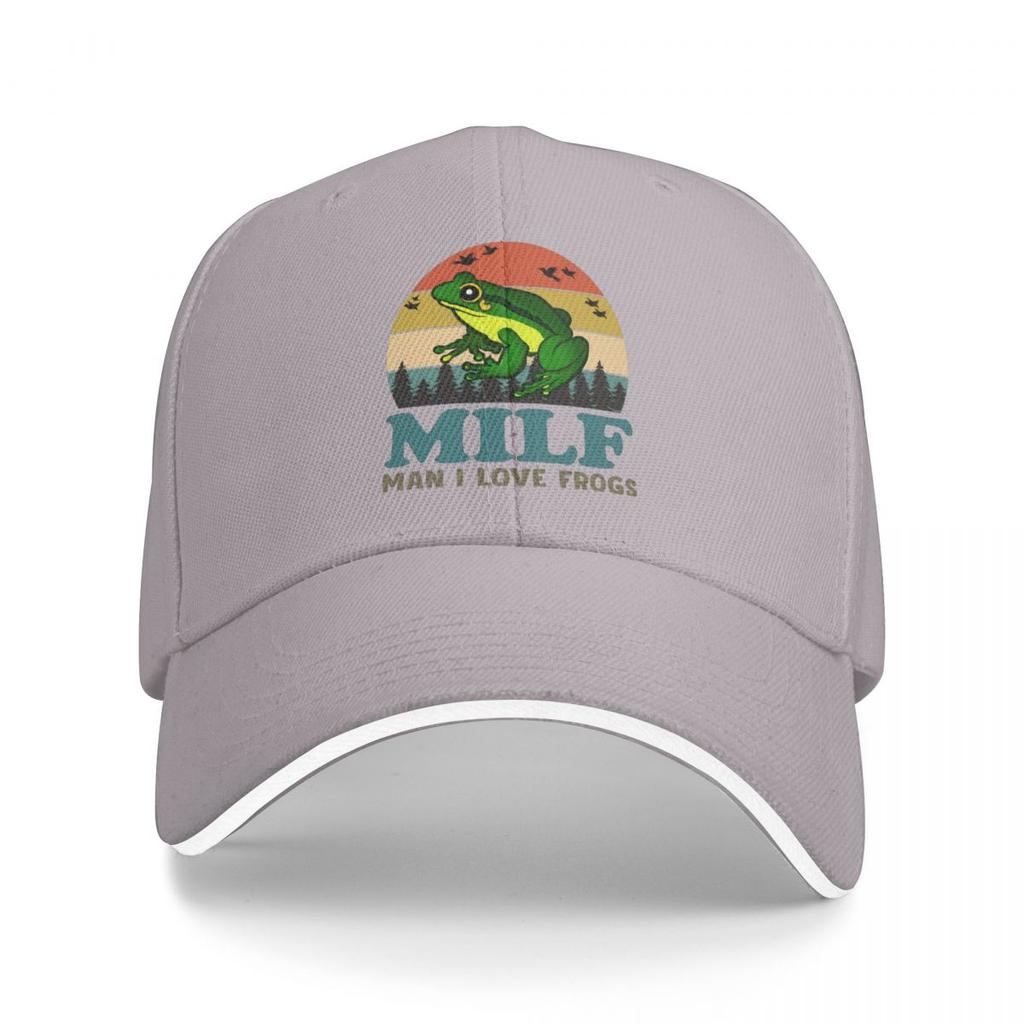 Baseball Caps MILF Funny Man I Love Frogs Graphic Unisex Outdoor Spring Hats