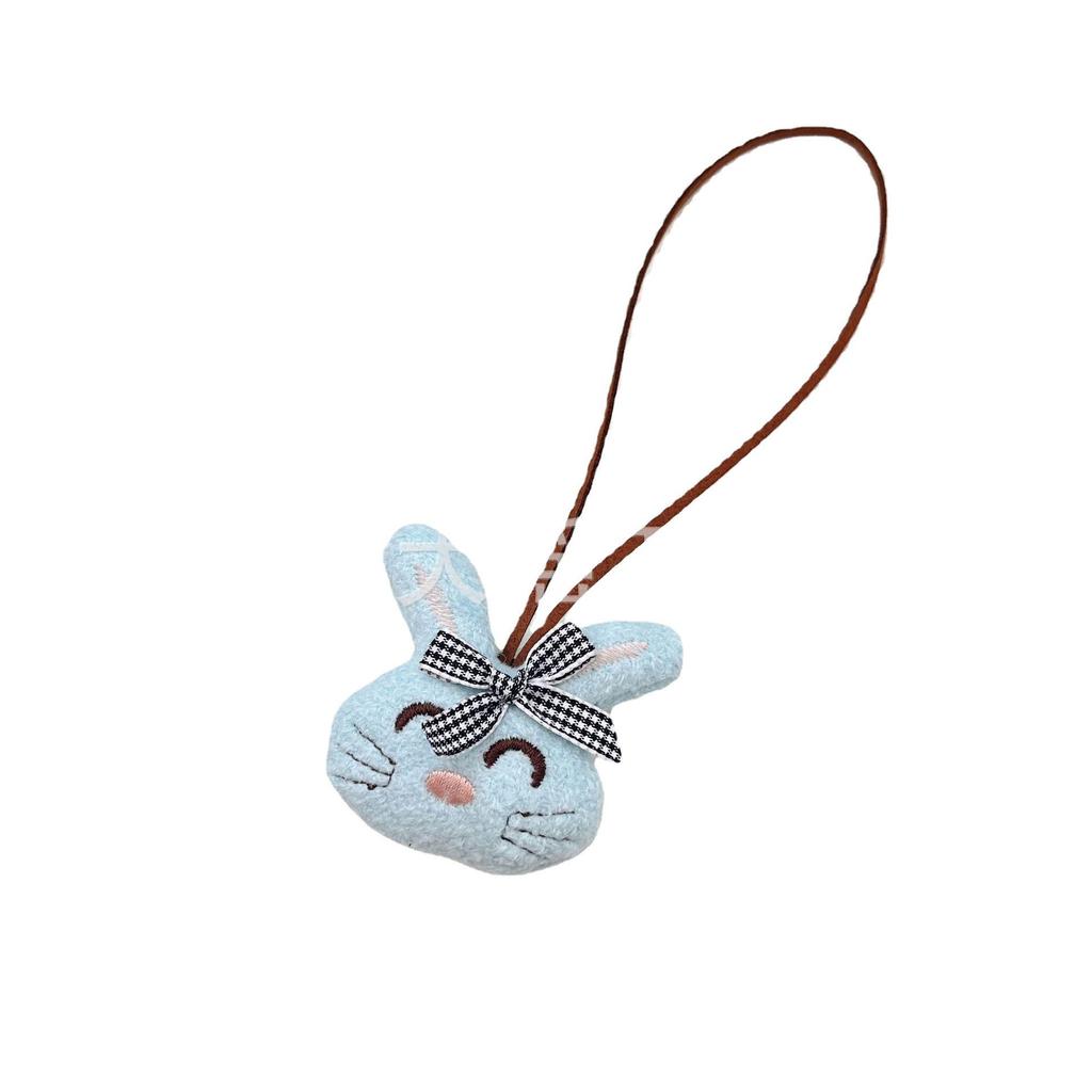 Cartoon Rabbit Schoolbag Name Sticker & Figurine Set