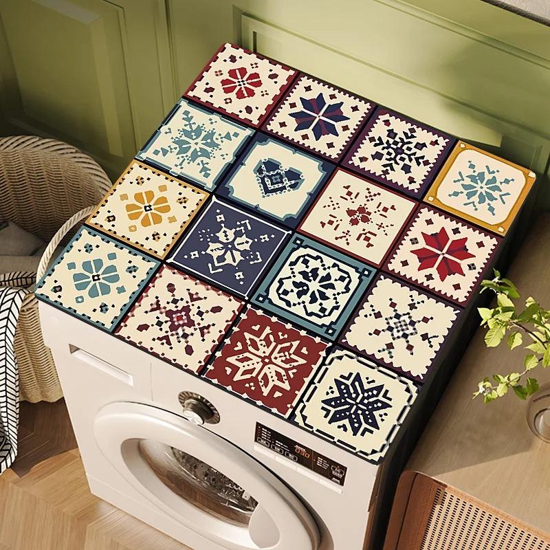 Waterproof Washing Machine Dust Cover Oven Microwave Fridge Top Protector Mat Coffee Drain Pad Table Placemat Cup Absorbent Mat