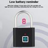 Keyless USB Rechargeable Fingerprint Lock Smart Home Padlock Waterproof Door Lock Quick Unlock Portable Anti-theft Padlock