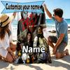 Personalisierbares Strandtuch mit individuellem Namen und Michael Jackson Druck, für Reise Camping Strandparty Heimdeko, Geburtstagsgeschenk für Familie & Freunde
