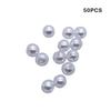 50Pcs Artificial Pearl Round Durable Imitation Pearls Loose White Beads Necklace Garment Costume Materials DIY
