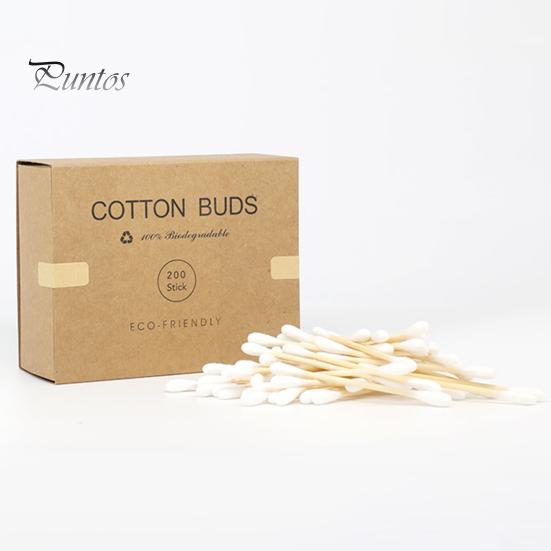 Cleaning Swab 1 Box Cotton No Lint Loss Disposable Double Head Design Soft Colorful Round Pointed Makeup Home Supply Cosmetic