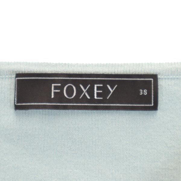 FOXEY No Sleeve Cut 38 Blue X Gray Women Used