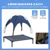 Pet Bed with Canopy, Dog Bed, Foldable, Weather-Resistant, Blue