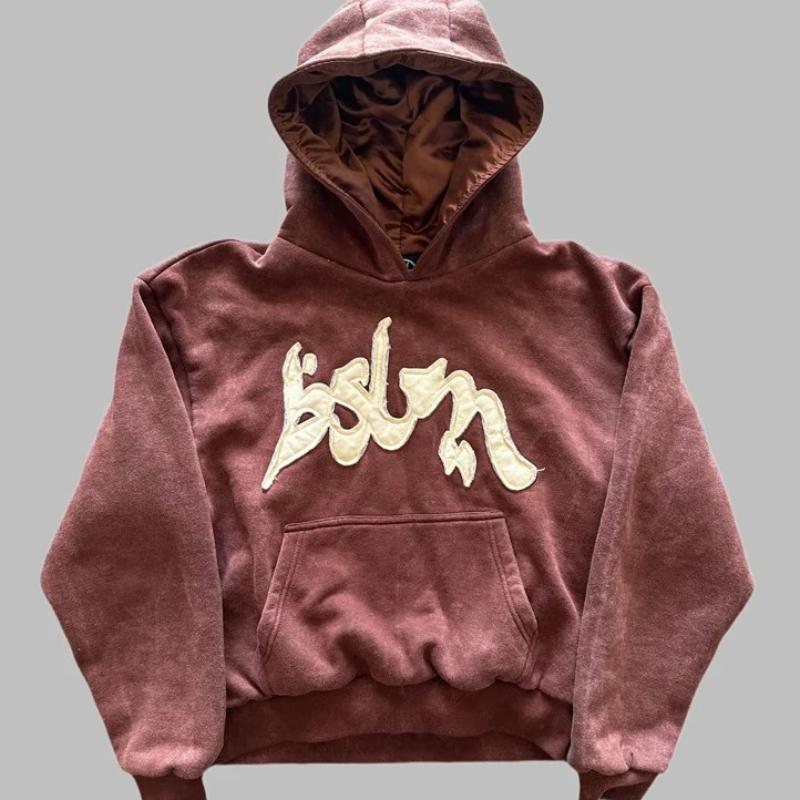 Evropský a americký podzimní a zimní personalizovaný streetový styl high street hip-hopová mikina s výšivkou písmen unisex