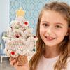 Handmade Knitted Christmas Tree Ornament – Creative Holiday Yarn Decoration For Home, Table, And Gift Display