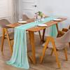Table Runner Soft Elegant Reusable Chiffon Table Decoration for Wedding Party Furniture Decor