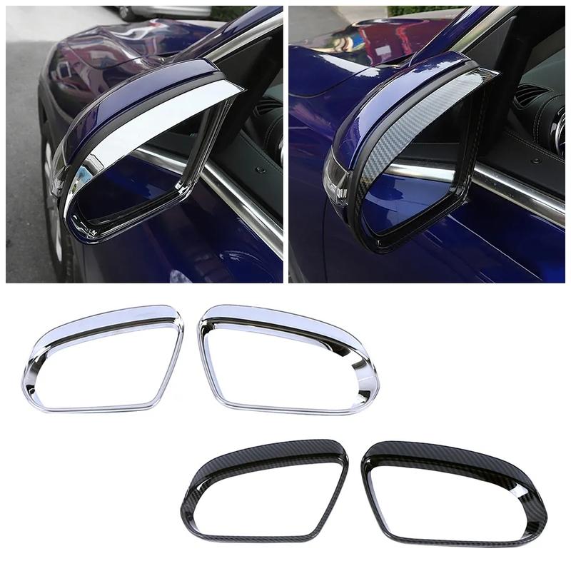 For Mercedes Benz B C E S GLA GLB GLC ABS Rearview Mirror Cover Rain Eyebrow Visor Frame Trims Sticker Car Styling Accessories