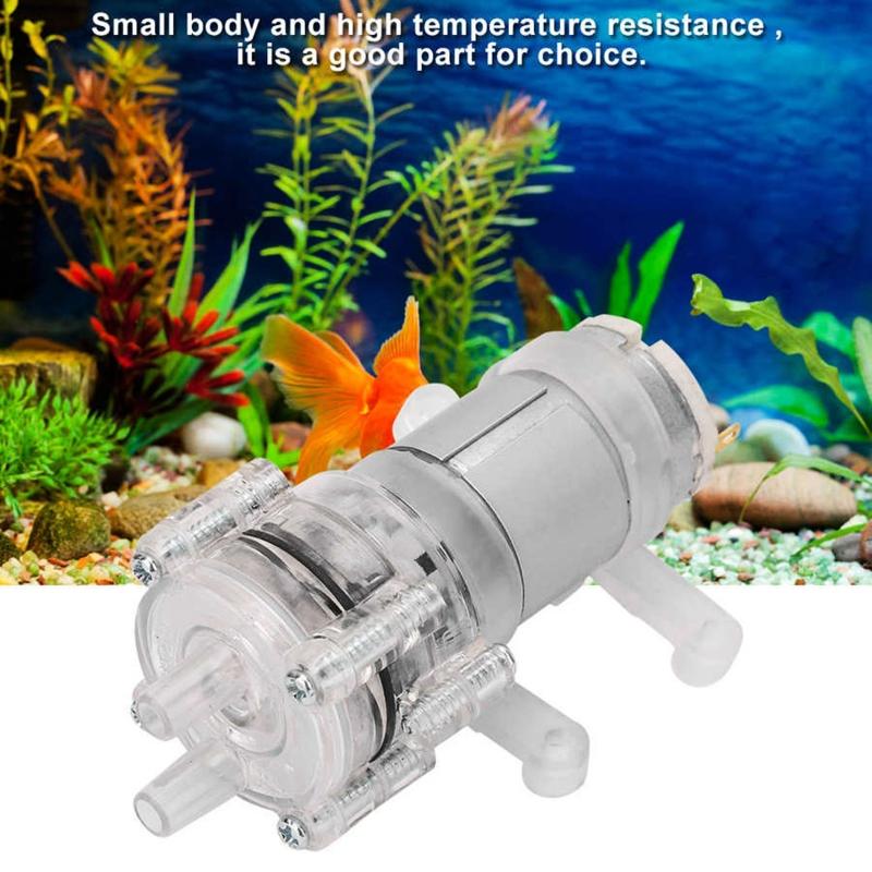 DC6-12V Mini Diaphragm Type Air Pumps Water Pump Micro Vacuum Motor 1.5-2L/Min 6W/H Ultra Silent for Fish Tanks Aquarium