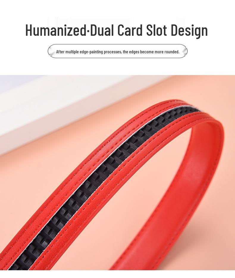 Stylish Women's Automatic Buckle Leather Belt - Genuine Leather, Korean Trend, Versatile Fashion Waistband for Students