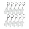 EBISU Design Mini Rectangular Hame-Pachi (Pinch-On) - Set of 10, 30 X 17mm, Clear Holder for License Plates and Keychains, Made In Japan