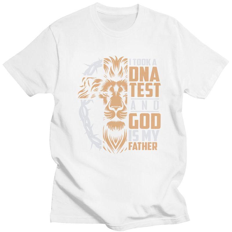 Custom I Took A Dna Test God Is My Father Tshirts for Men Short Sleeve Leisure Tshirt Loose Fit Pure Cotton Tees Gift Idea