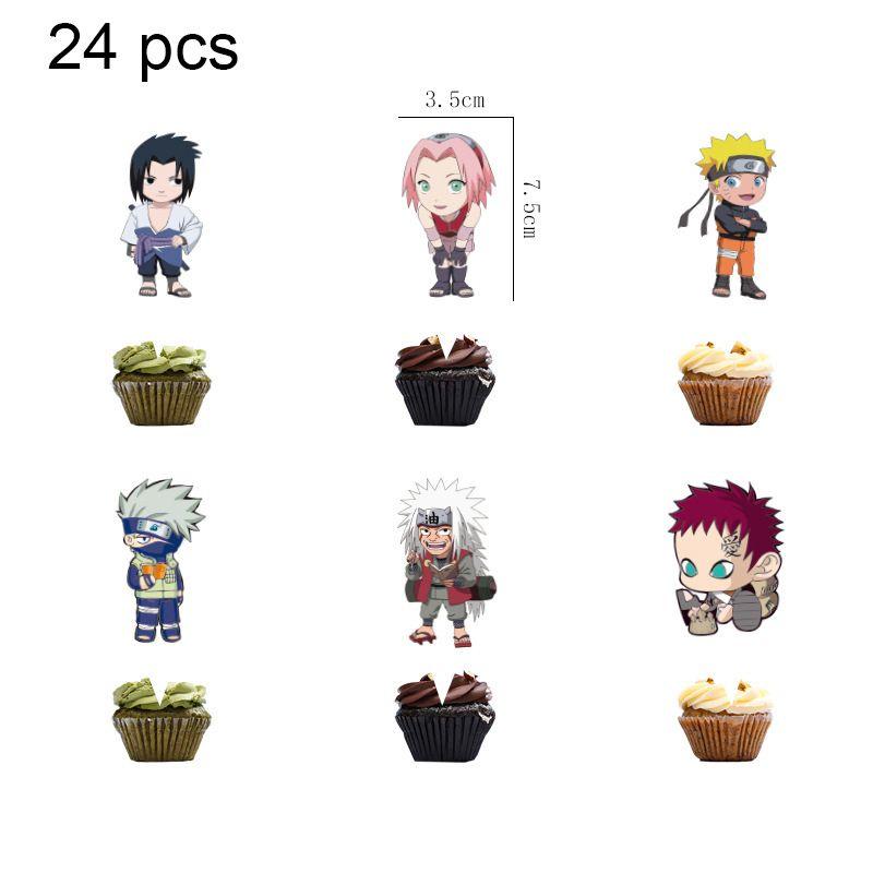 Vibrant Naruto Ninja Theme Birthday Party Supplies Including Banners And Cake Toppers