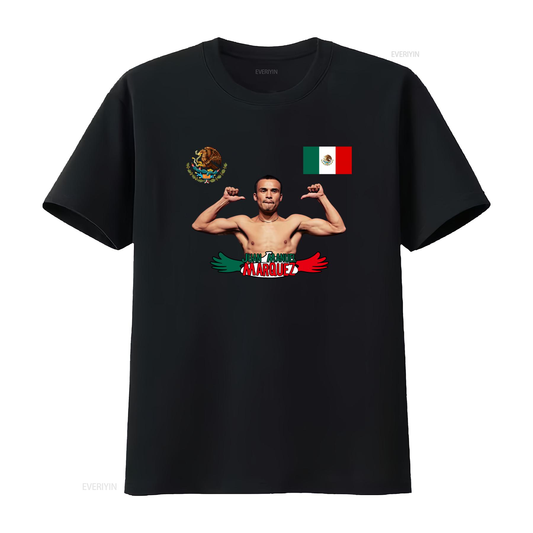 

Juan Manuel Marquez Boxing Mexico Flag Emblem T Shirt for Men vintage Washed Comfortable Breathable streetwear Stretched Unisex 4XL