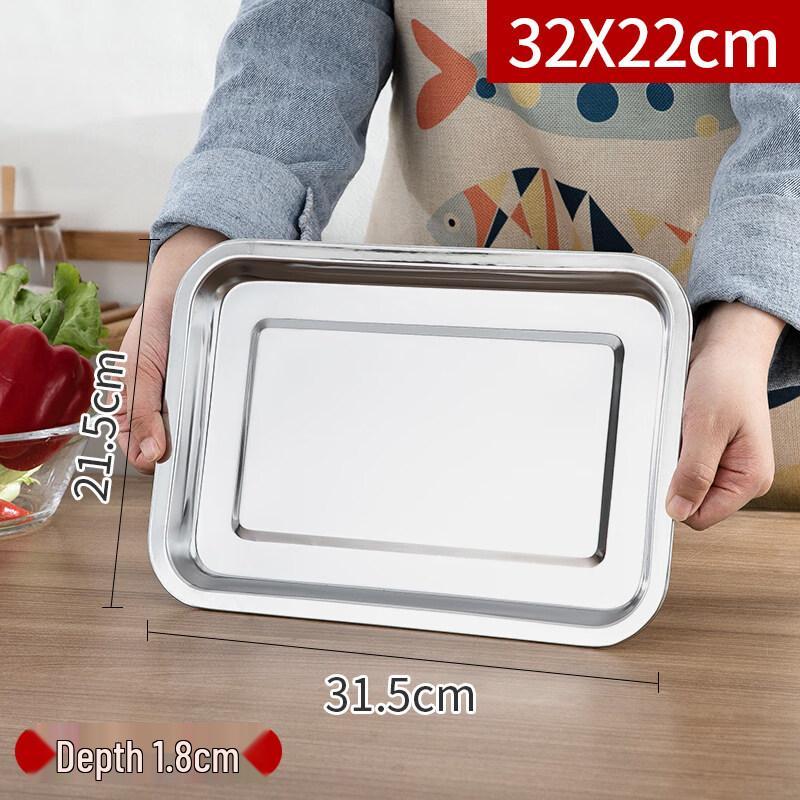 WUHE 304 Stainless Steel Rectangular Serving Tray