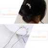 Beaupretty 4pcs French Hair Pin Pearl Hair Forks U Shaped Hair Stick Metal Womens Hair Clips Hair Accessories for Bun