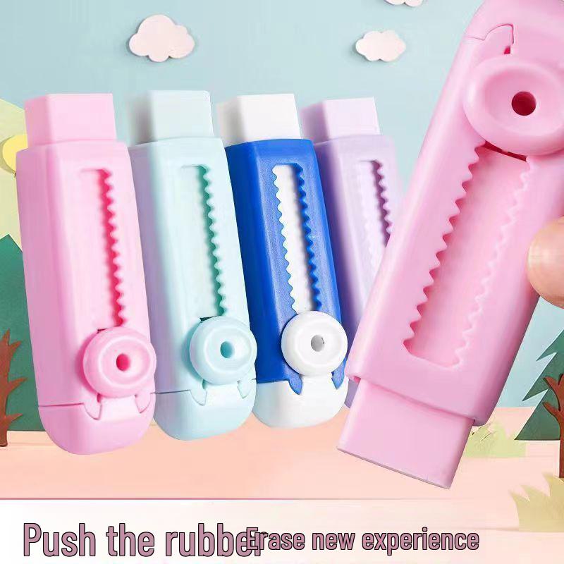 Wysuwana gumka w kształcie kreskówki na przybory szkolne: Bez śladów, bez pozostałości, odpowiednie dla uczniów szkół podstawowych.