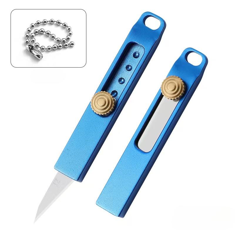 New Mini EDC Paper Cutting Knife Multi functional Pendant Key Telescopic Portable Small Knife for Unpacking Express Packages