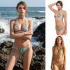 Kadın Bikini Takımı Mayo Ayarlanabilir Çift Askılı Üçgen Üst Askılı Mayo Yaz Havuz Partisi İçin Nefes Alabilen Mayolar