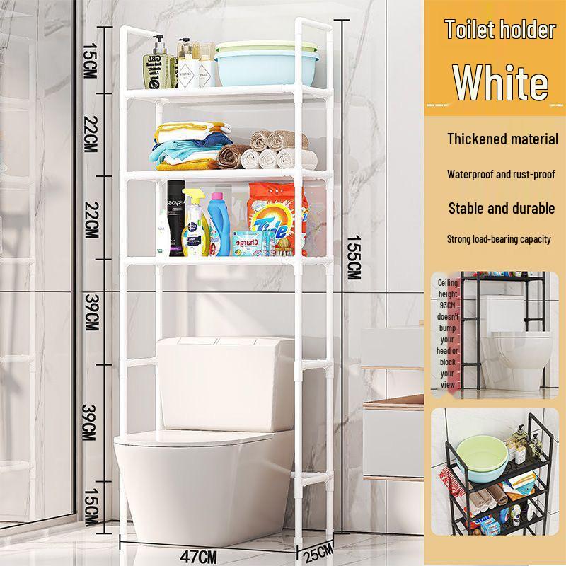 Floor-Standing Storage Rack for Washing Machine and Bathroom